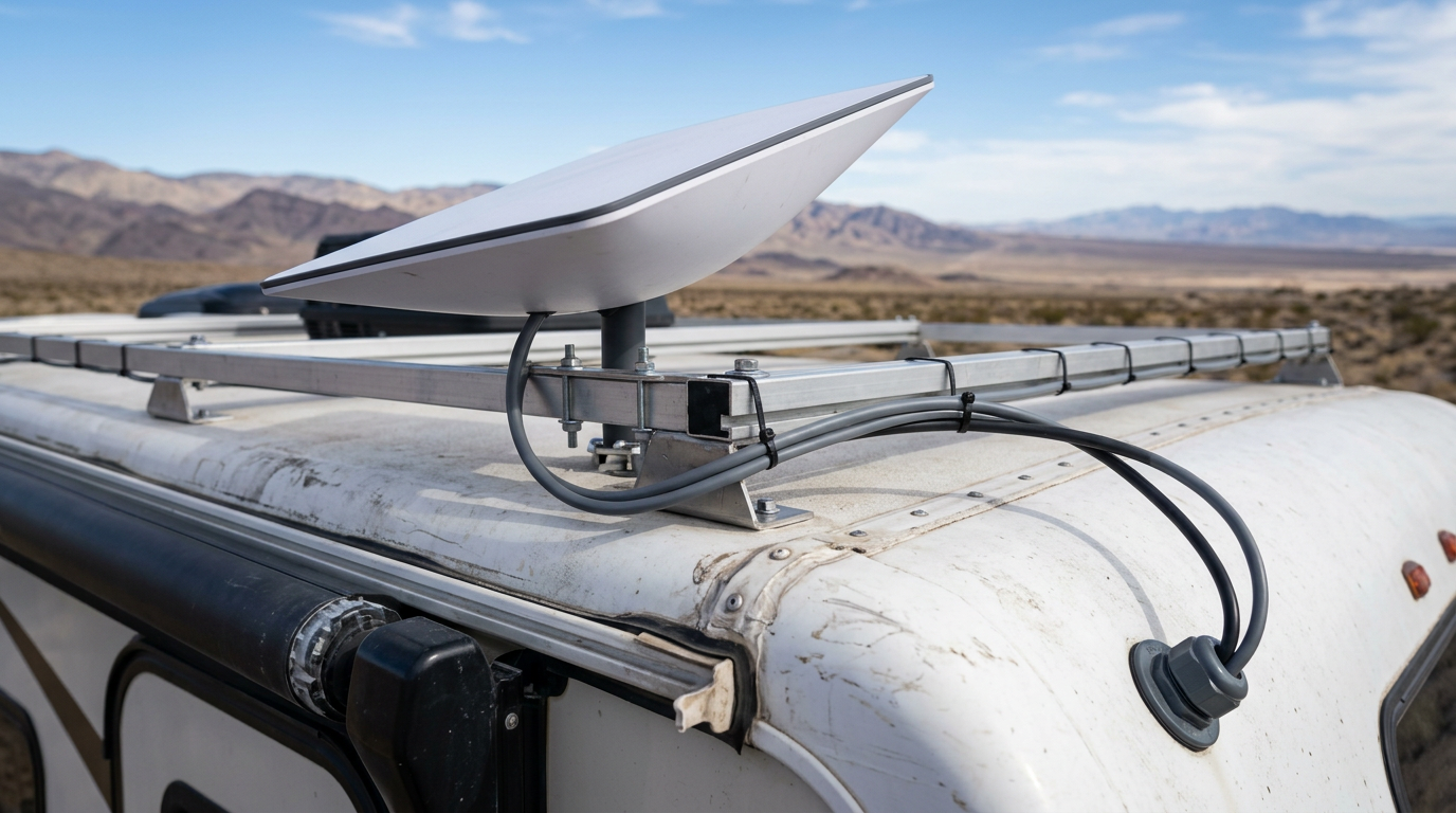 How to Install Starlink on an RV: Roof Mount, Power & Cabling