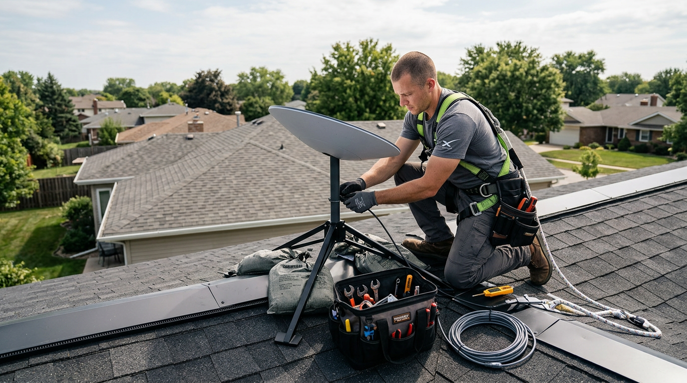 How to Mount Starlink on a Roof (With and Without Drilling)