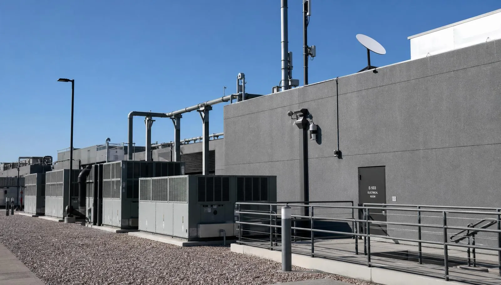 Hyperscale data center under construction with Starlink