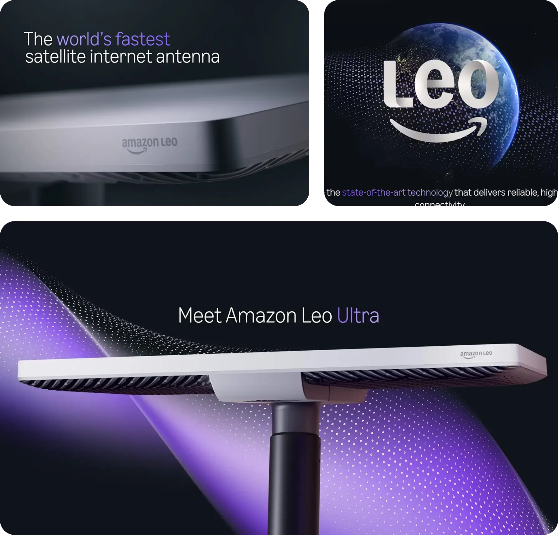 Amazon LEO professional installation collage