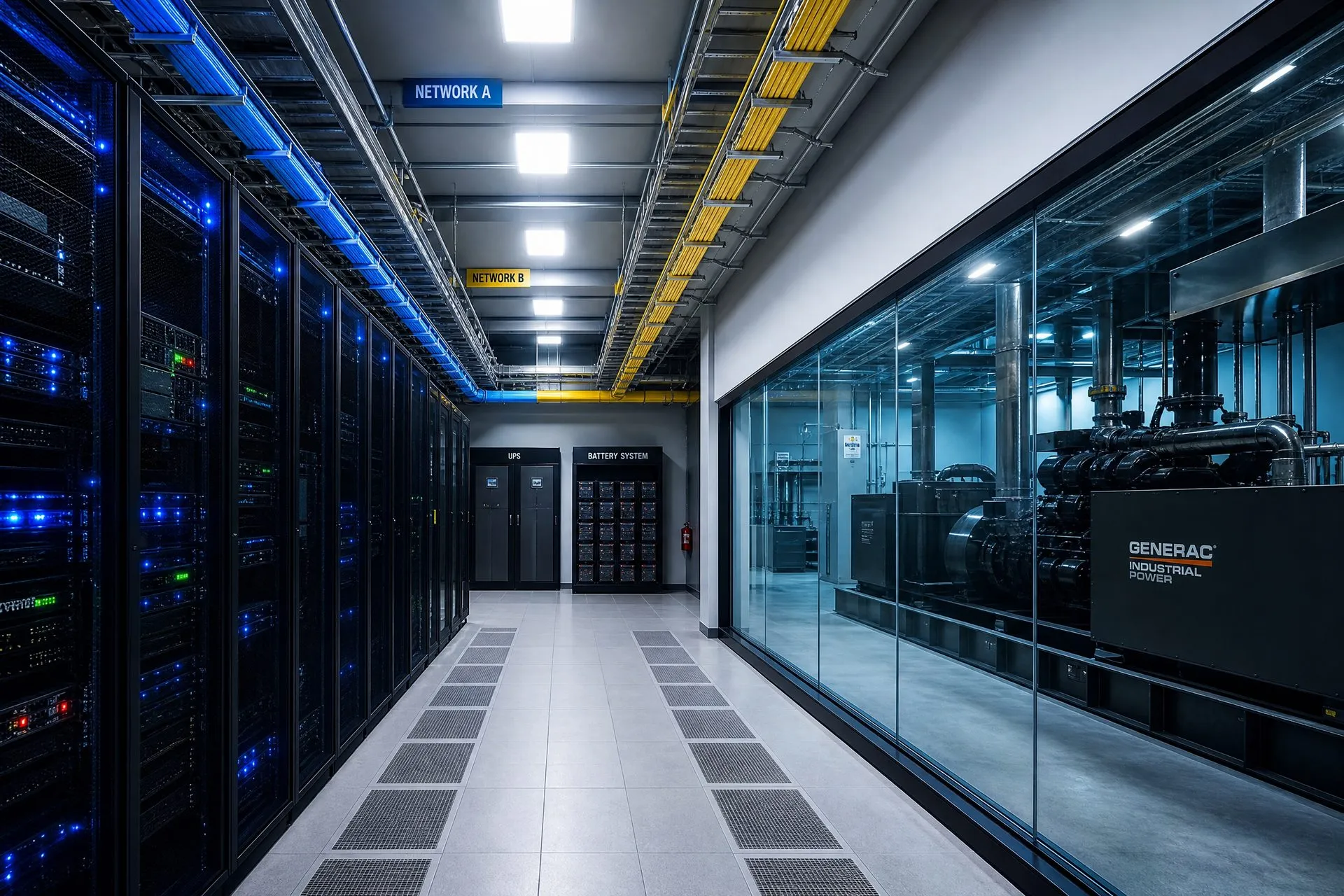 Dual redundant network infrastructure in a data center