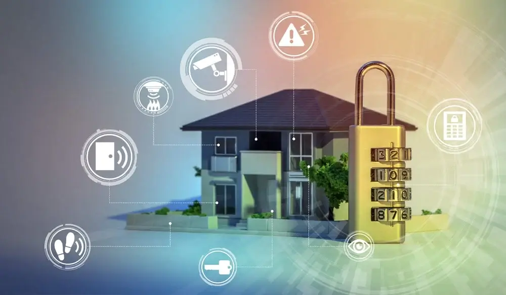 Smart home with security monitoring features and accessories